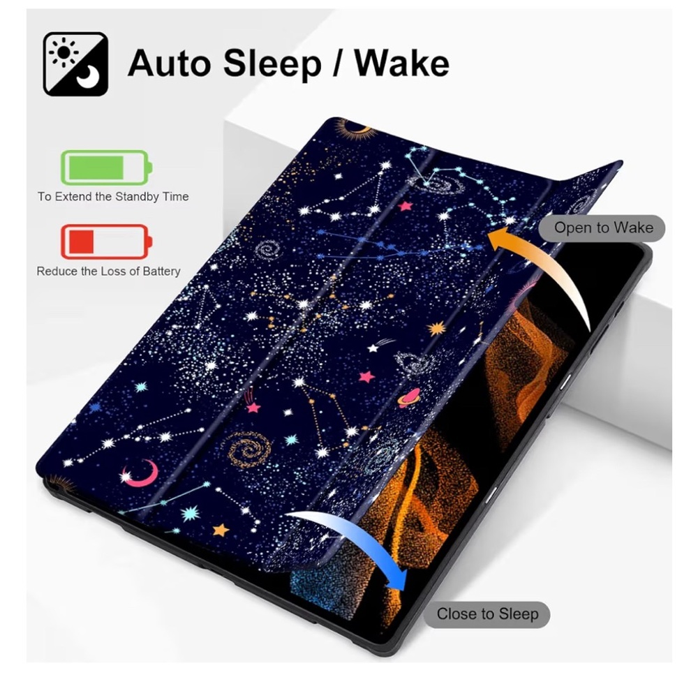 Starry Night Tablet Case with Auto Sleep/Wake For Samsung Galaxy A8 10.5”